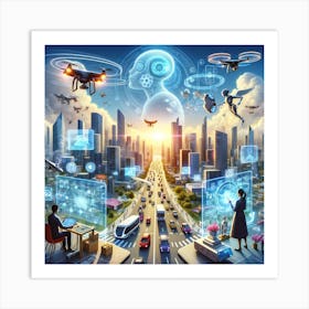 Futuristic City Art Print