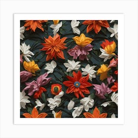 Paper Flowers Art Print