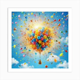 Balloons In The Sky 2 Art Print