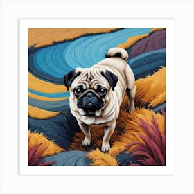 Cute Pug Art Print