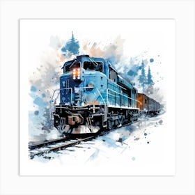Train On The Tracks 1 Art Print