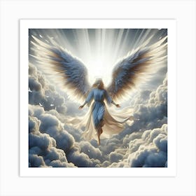 Angel In The Clouds Art Print