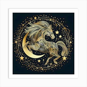 Zodiac Horse 1 Art Print