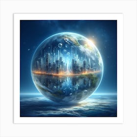 Earth In Space 16 Art Print