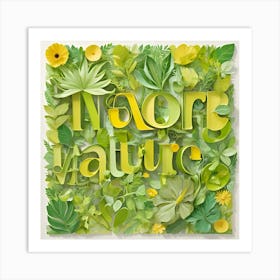 Nature Paper Cut Art Art Print