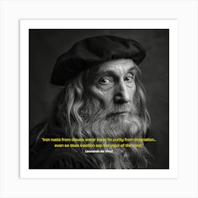 Portrait Of Leonardo Da Vinci Art Print