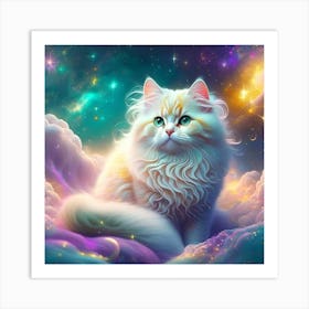 Cat In The Clouds Art Print