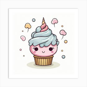 Unicorn Cupcake Art Print