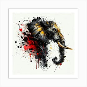 Elephant Painting 1 Art Print