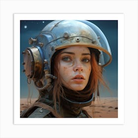 Richardvachtenberg 8000 Years Woman Facewith A Cosmonaut Helmet C305db69 8f3e 4ffc B283 6b814cecc78a Art Print