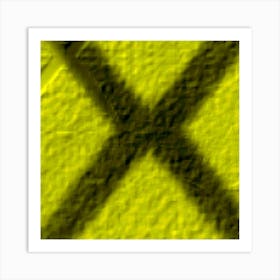 Yellow Cross Art Print