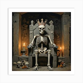 The Skeleton King Eternal Throne Of Darkness (2) Art Print