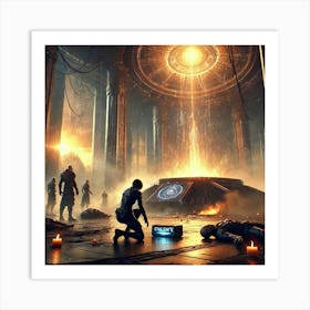 A Climactic And Emotional Sci Fi Scene Titled The Art Print