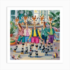 A Whimsical Illustration Of A Group Of Young Fashi Qbwfvn9ytsyuqrqdz4l4ag Ytvhm5zwr6imw4l3 0 Qw Art Print