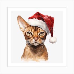 Santa Cat 20 Art Print