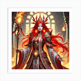 Priestess Kaida Flamekeeper Art Print