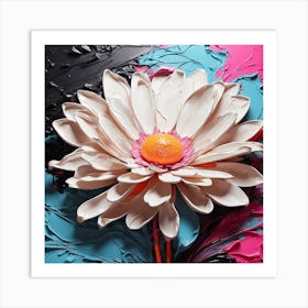 Abstract art/ Abstract painting of a daisy Art Print