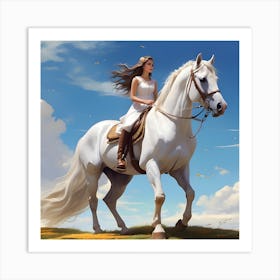 White Horse Art Print