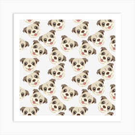 Cute Pugs Art Print