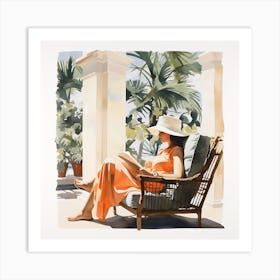 Woman Reading A Book 1 Art Print