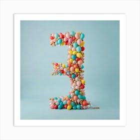 Balloon Letter E 6 Art Print