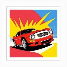 Dynamic Motion Graphics in Retro Pop Style Art Print