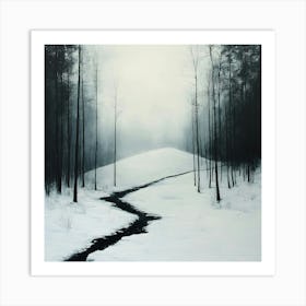 Minimal Winter Scene 6 Art Print