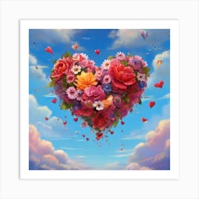 Heart of roses Art Print