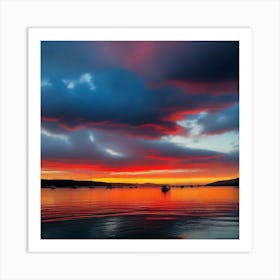 Sunset Over The Sea 5 Art Print