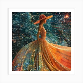 Girl In A Dress Art Print