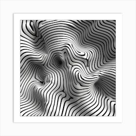 Abstract Wavy Lines 1 Art Print