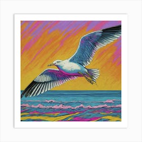 Seagull In Flight 3 Art Print