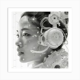 Futuristic Woman 1 Art Print