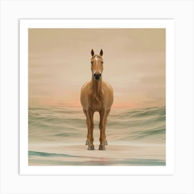 Horse On The Beach Art Print