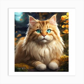 Cat With Blue Eyes Art Print