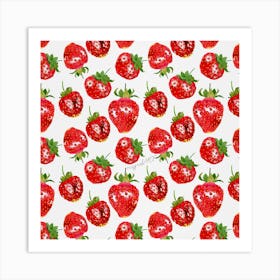 Strawberry Pattern Art Print