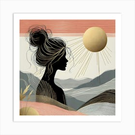 Silhouette Of A Woman 18 Art Print