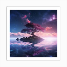 Lone Tree In The Water Art Print