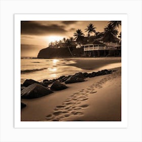 Sunset On The Beach 741 Art Print
