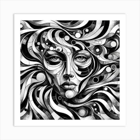 Abstract Of A Woman Art Print