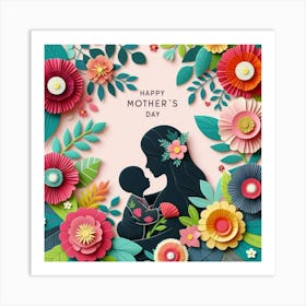 Mother's Day Gift Paper Art Art Print