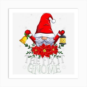 Funny Fix It Gnome Family Matching Christmas Pajama Art Print