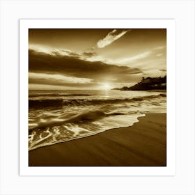 Sunset On The Beach 941 Art Print