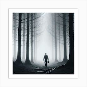 Man In The Woods 2 Art Print