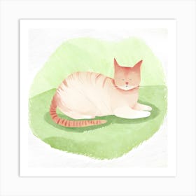 Cat In The Grass Art Print