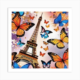 Paris Butterflies 5 Art Print