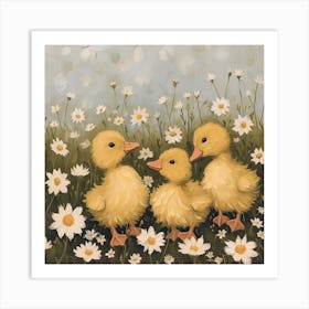 Ducklings Fairycore Painting 8 Art Print