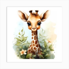 Baby Giraffe Art Print