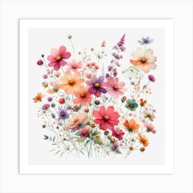 Boho Flowers 14 Art Print