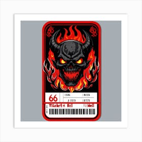 Demon Ticket Art Print